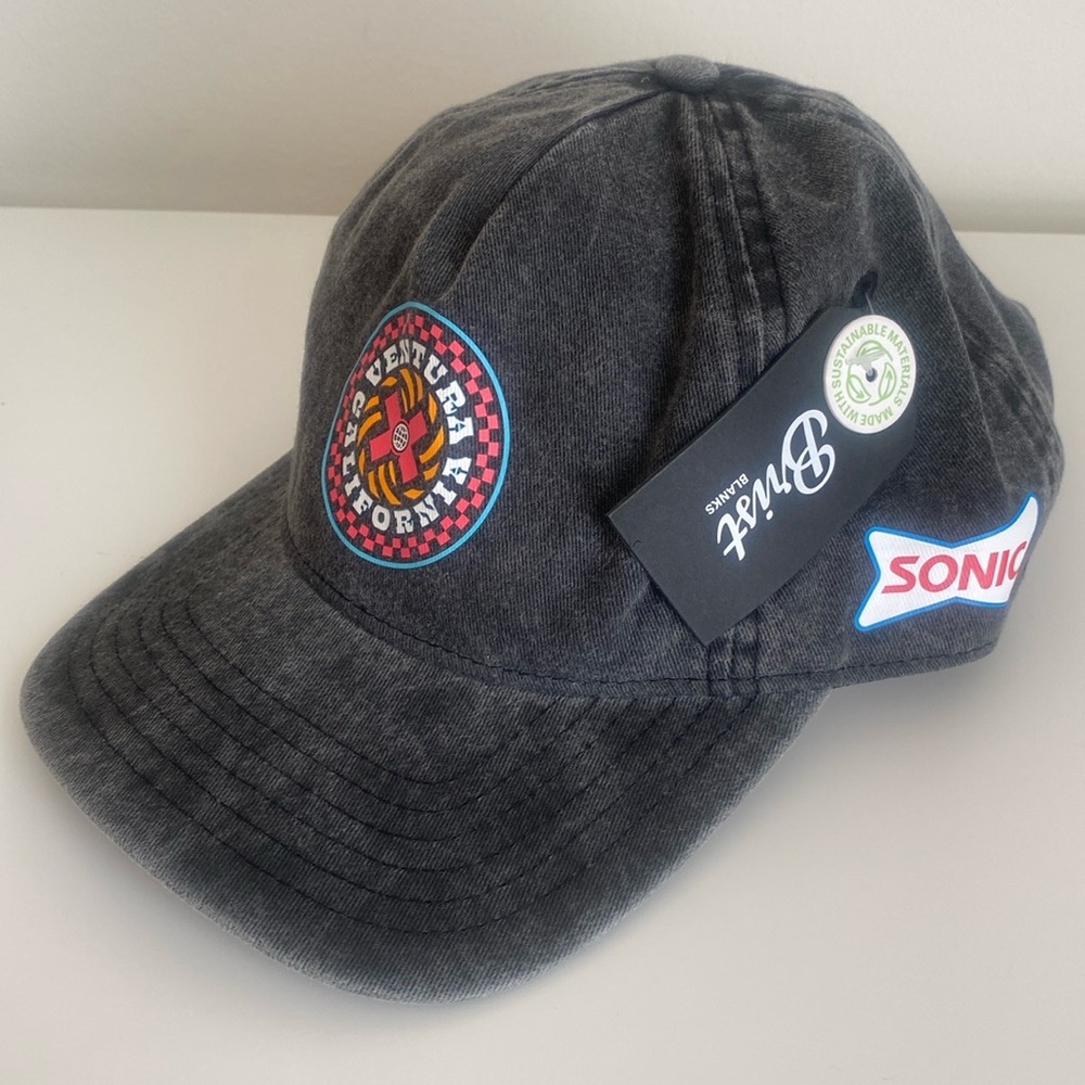 BRIST BLANKS Baseball Cap VENTURA CALIFORNIA Grey Wash Denim 100% Cotton NWT OS